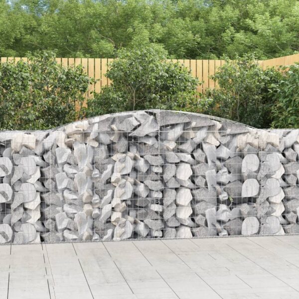 Arched Gabion Baskets 5 pcs 400x50x100/120 cm Galvanised Iron