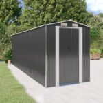 Garden Shed Anthracite 192x606x223 cm Galvanised Steel