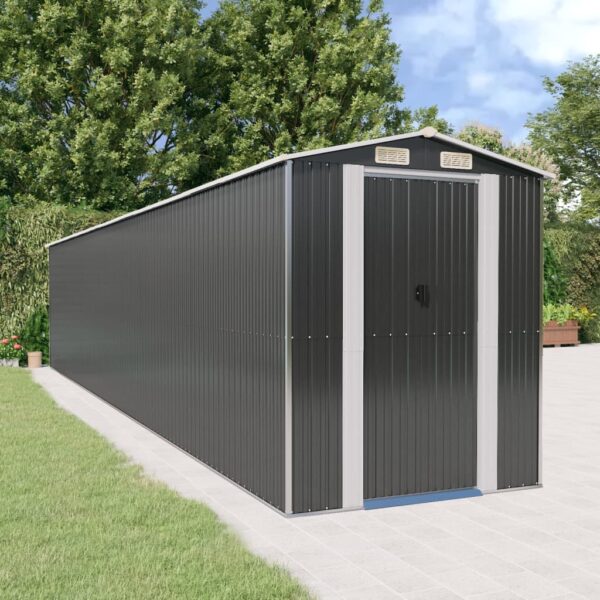 Garden Shed Anthracite 192x1021x223 cm Galvanised Steel