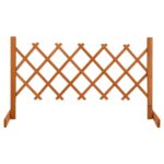 Expandable Solid Firwood Garden Trellis Fence in Vibrant Orange - Ideal for Climbing Plants