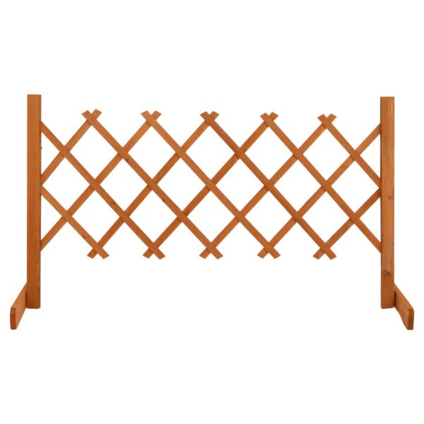 Expandable Solid Firwood Garden Trellis Fence in Vibrant Orange - Ideal for Climbing Plants