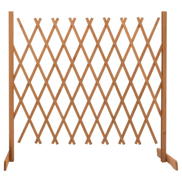 Expandable Solid Firwood Garden Trellis Fence in Orange - Ideal for Climbing Plants and Privacy