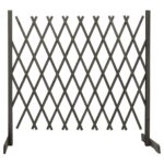 Expandable Solid Firwood Garden Trellis Fence in Grey - Ideal for Climbing Plants and Privacy