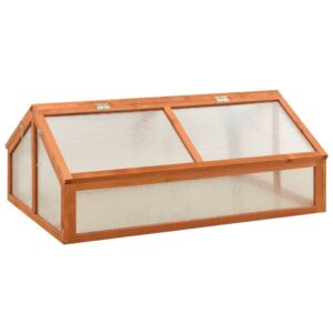 Wooden Greenhouse Garden Cold Frame Protector Firwood PC Board Hinged Lid Patio