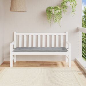 Comfortable Outdoor Garden Bench Cushion Grey Soft Oxford Fabric Water-Resistant