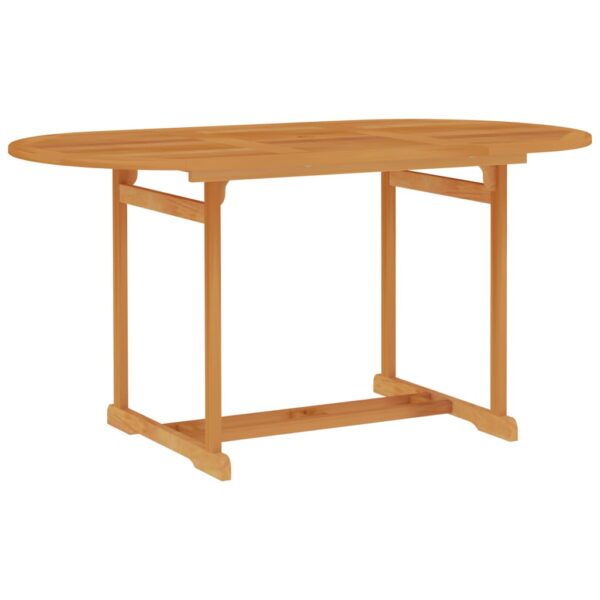 Elegant Solid Teak Wood Garden Dining Table Outdoor Patio Furniture with Umbrella Hole