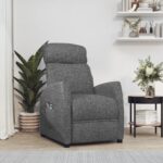 Comfortable Reclining Massage Chair Fabric Power Lift Vibration Home Furniture