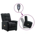 Comfortable Reclining Massage Chair Fabric Power Lift Vibration with USB Control