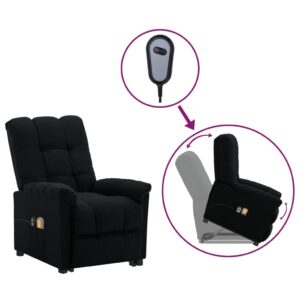 Comfortable Reclining Massage Chair Fabric Upholstery with Lift and Vibration