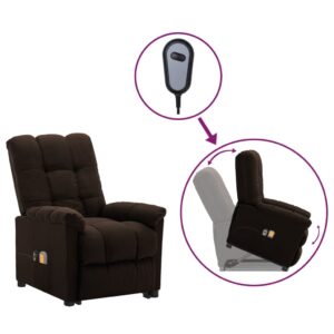 Stand up Massage Chair Dark Brown Fabric