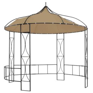 Elegant Outdoor Gazebo Canopy UV Water Resistant Vented Party Tent Taupe Shade