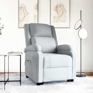 Comfortable Reclining Massage Chair Fabric Power Lift Vibration Home Furniture