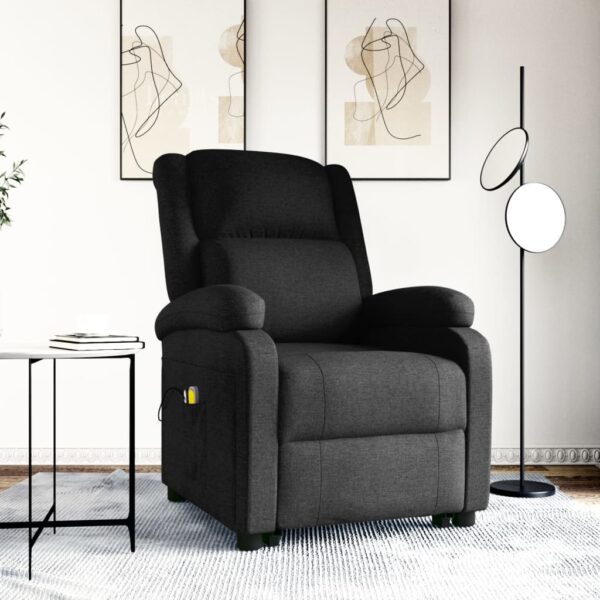 Comfortable Black Fabric Massage Recliner Chair with Power Lift and Vibration