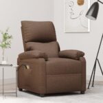 Stand up Massage Chair Brown Fabric