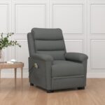 Stand up Massage Chair Dark Grey Fabric