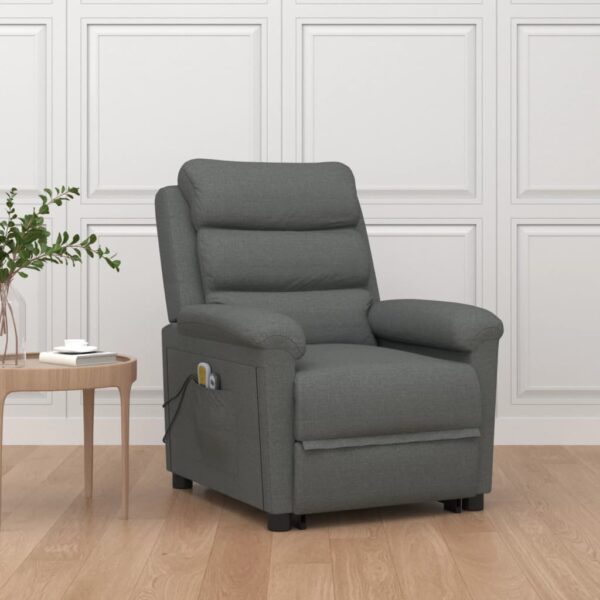 Stand up Massage Chair Dark Grey Fabric