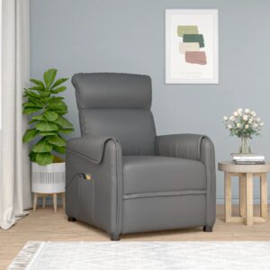 Stand up Massage Chair Grey Faux Leather