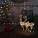 Acrylic LED Reindeer Christmas Decor Multicolour Outdoor Indoor Light Up Set