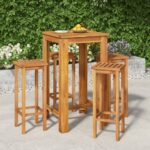 5 Piece Garden Bar Set Solid Wood Acacia