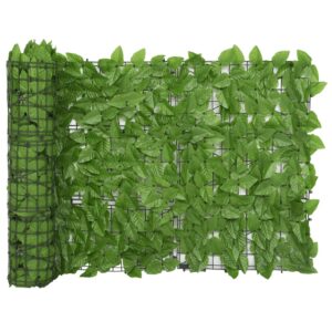 Green Leaf Balcony Screen Privacy Fence Outdoor Terrace Garden Decor 300x75 cm