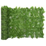 Green Leaf Balcony Screen Privacy Fence Outdoor Terrace Garden Decor 400x75cm