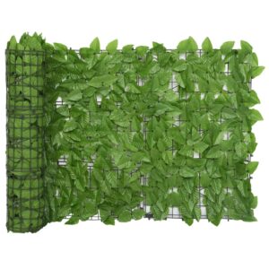 Green Leaf Balcony Screen Privacy Fence Outdoor Terrace Garden Decor 400x75cm