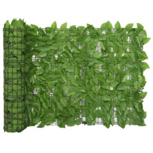 Green Leaf Balcony Screen Privacy Fence Outdoor Terrace Garden Decor 500x75 cm