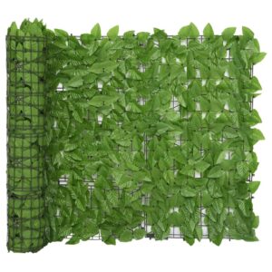 Green Leaf Balcony Screen Privacy Fence Outdoor Terrace Garden Decor 600x100 cm