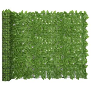 Green Leaf Balcony Screen Privacy Fence 500x150 cm Outdoor Terrace Garden Decor