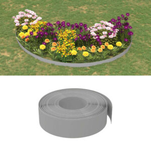 Garden Edgings 2 pcs Grey 10 m 15 cm Polyethylene