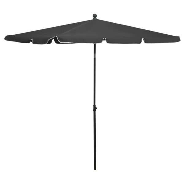 High-Quality Garden Parasol with Steel Pole  UV Protective Polyester  Tilting Function  Crank System  Anthracite