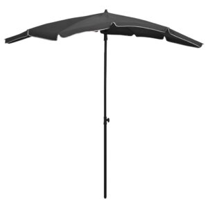 High-Quality Garden Parasol with Steel Pole  UV Protective Polyester  Tilting Function  Anthracite