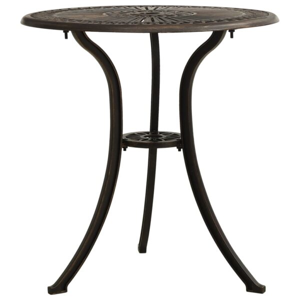 Outdoor Garden Table in Bronze  Cast Aluminium  Stable and Sturdy  with Umbrella Hole