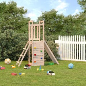 Solid Pine Wood Outdoor Playset - Multi-Activity Centre with Climbing Wall  Ladder  Sandpit