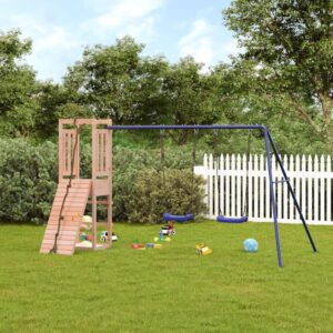 Children's Outdoor Playset  Solid Douglas Wood  Multi-Activity Centre  Sturdy Frame  Safe Design