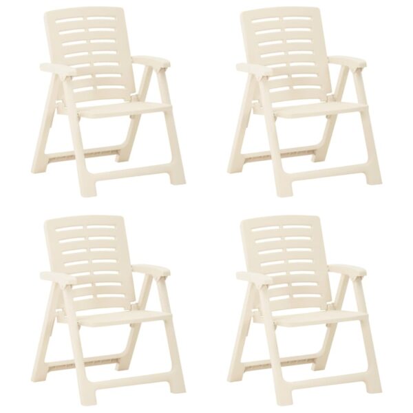 Garden Chairs 4 pcs Plastic White