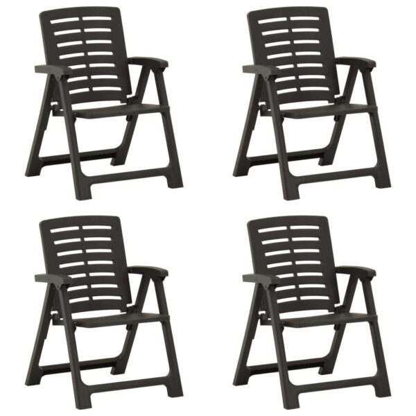 Garden Chairs 4 pcs Plastic Anthracite