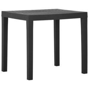 Durable Plastic Garden Table in Grey - Weather-Resistant Outdoor Dining Furniture