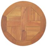 Table Top Solid Teak Wood Round 2.5 cm 40 cm