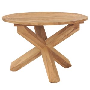 Solid Teak Wood Garden Dining Table Water-Resistant Finish Outdoor Patio Furniture