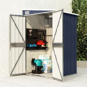 Wall-Mounted Garden Shed Anthracite Steel - Weather Resistant  Lockable  Easy Assembly