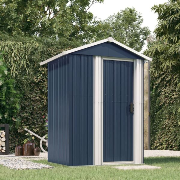 Spacious Anthracite Garden Shed in Galvanised Steel - Ideal for Outdoor Tools and Equipment Storage