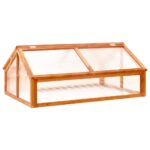 High-Quality Firwood Greenhouse in Brown - Ideal for Herbs  Plants  and Vegetables Protection