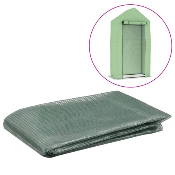 Greenhouse Replacement Cover in Green  PE Material  Weather Resistant  with Door  Ideal for Plant Protection