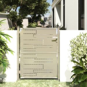 Stainless Steel Garden Gate 100x125 cm with Lock and Keys  Rust-Resistant  Easy Installation