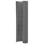 Double-Sided Grey Garden Fence PVC Material UV and Weather Resistant Easy to Adjust Size