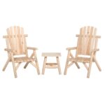 3 Piece Garden Lounge Set Solid Wood Spruce