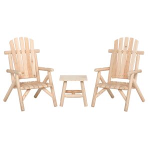 3 Piece Garden Lounge Set Solid Wood Spruce