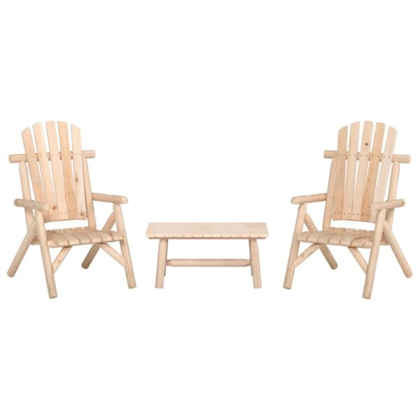 3 Piece Garden Lounge Set Solid Wood Spruce