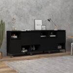 Sideboards 3 pcs Black 60x35x70 cm Engineered Wood